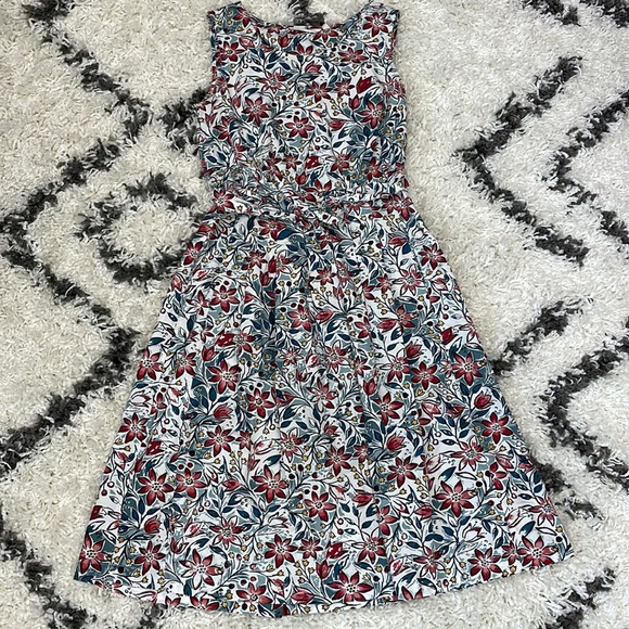 SEASALT Cornwall dress sleeveless Uk size 8 floral cotton summer fit flare Vgc - Picture 7 of 9